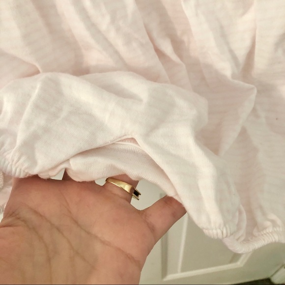 Polo Striped Bubble Romper Pink and White with Bow - Picture 7 of 7